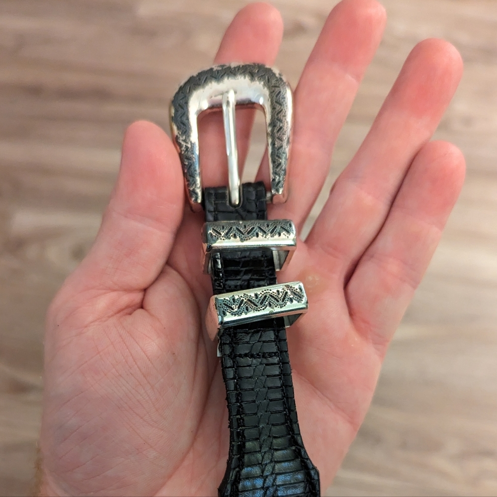 Vintage western leather belt 40 - Picture 4 of 5